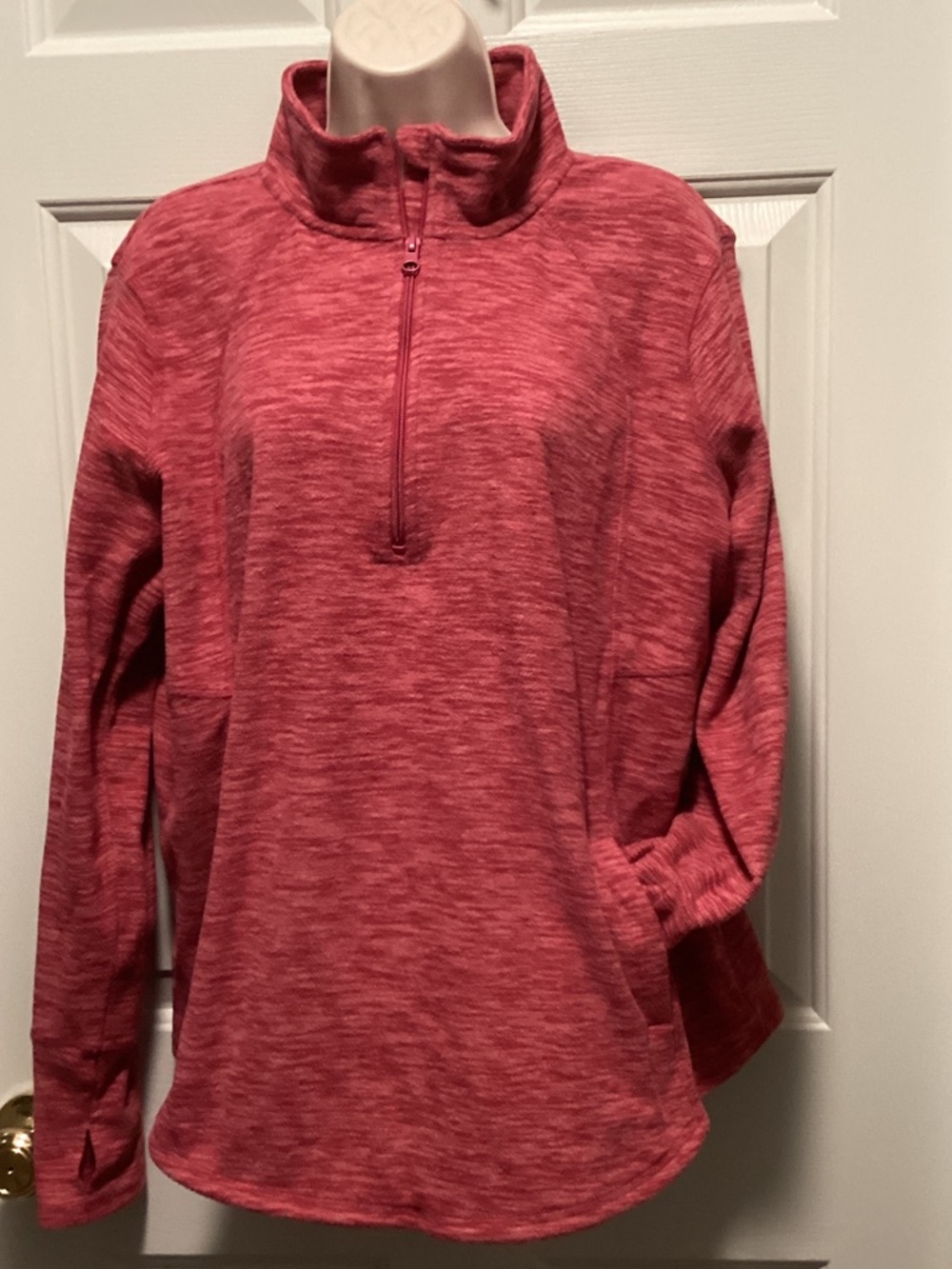 St. John's Bay Heathered Rose Half-Zip Pullover